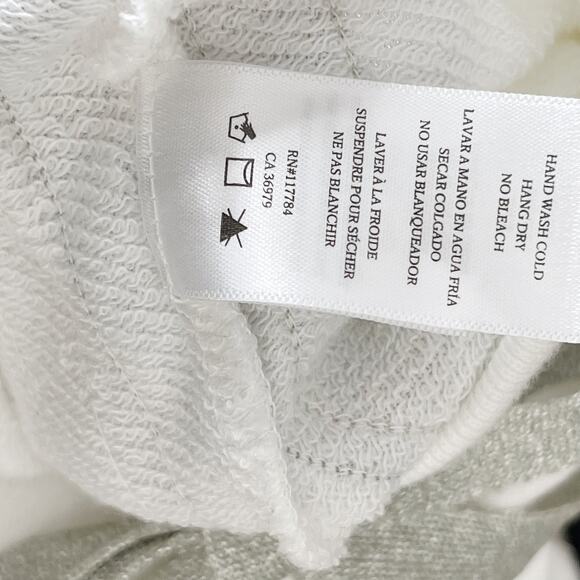 New Rails Oakland Slim Fit Glitter Stripe Joggers White Metallic Large L Lounge - Picture 11 of 14